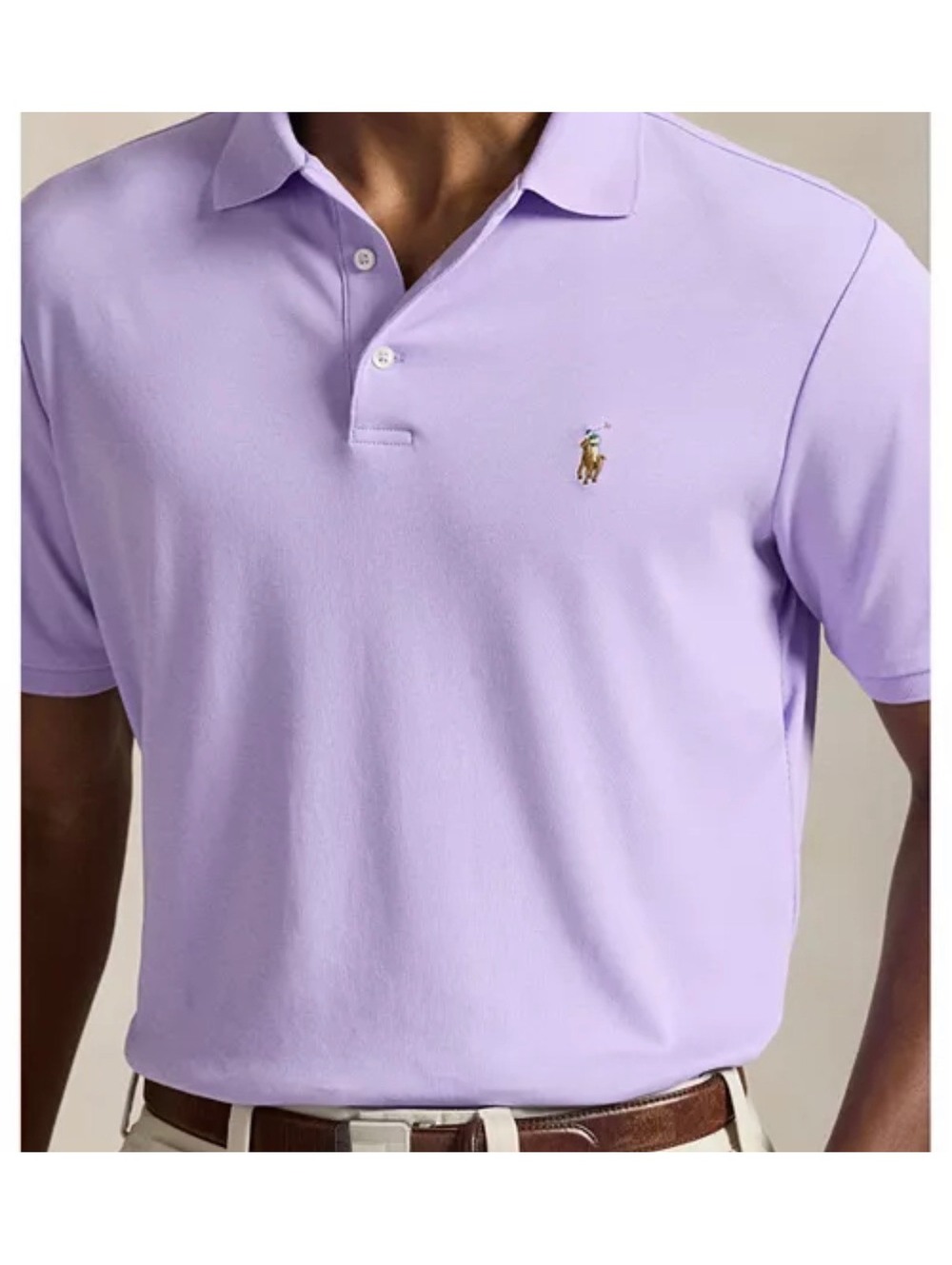 Polo Ralph Lauren Custom Slim Fit Lavender Polo Shirt XXL